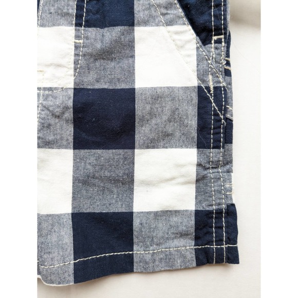 Oshkosh Navy/White Checkered Shortalls - Picture 4 of 4